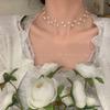 Корейское ожерелье-чокер с жемчугом и звездами - Легкая роскошь, милое фееричное ожерелье для женщин