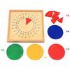 Baby Toys Circular Mathematics Fraction Division Teaching Montessori Board Wooden Toys Child Educati