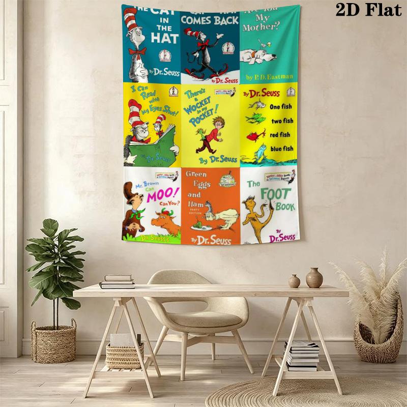 Dr.Seuss Pattern Home Decor Tapestry, Wall Hanging, Decorative RV Wall Cloth.MGT0918512