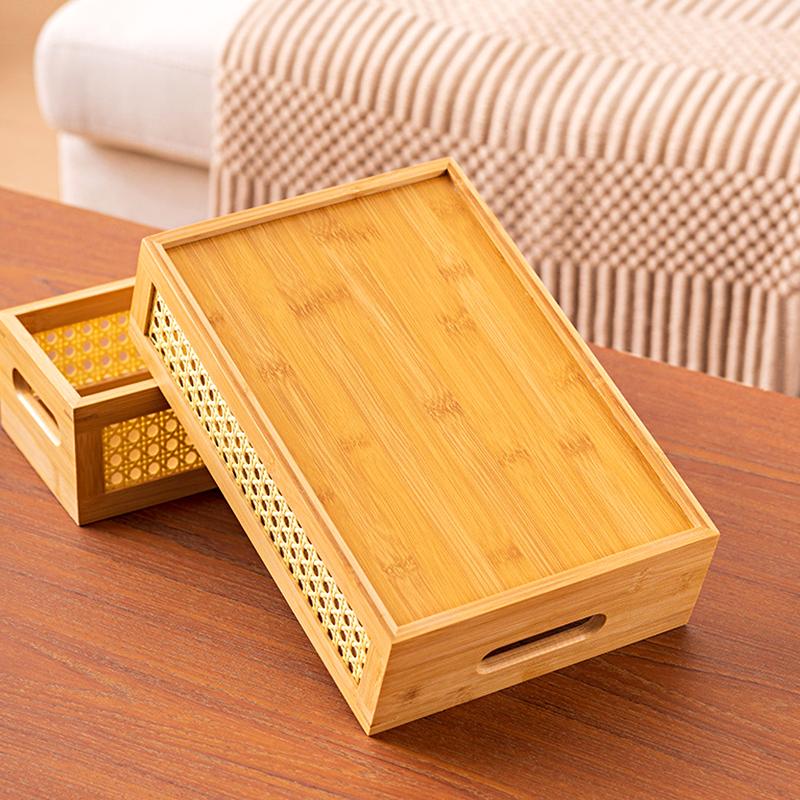 1 шт. плетеная удобная бытовая простота деревянная современная безкрышная корзина для хранения сетка