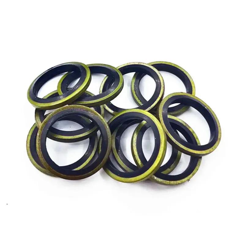 100/150/240pcs Bonded Washer Metal Rubber Oil Drain Plug Gasket Fit M6 M8 M10 M12 M14 M16 Combined Washer Sealing Ring