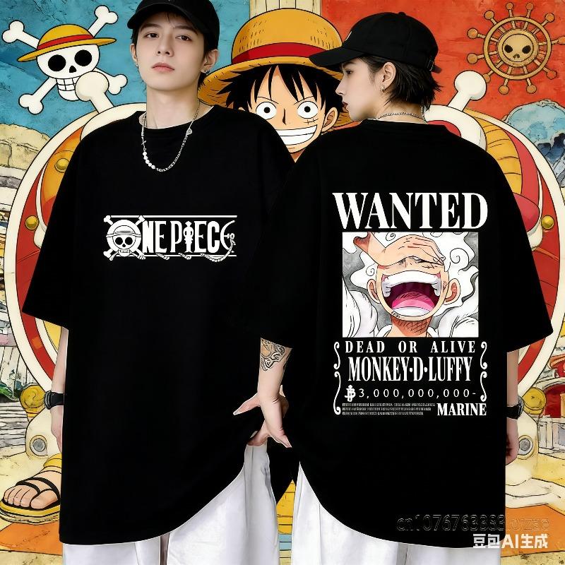 One Piece Monkey D Luffy Anime T Shirt Men Women Summer Cotton Short Sleeve Tee Cartoon Print Streetwear Casual Graphic Top 2026
