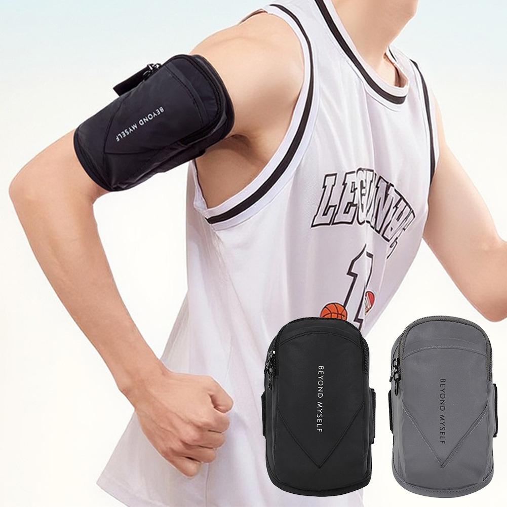 Multifunctional Running Armband Waterproof and Sweat-Resistant Mobile Phone Storage Pouch Reflective Design for Night Running