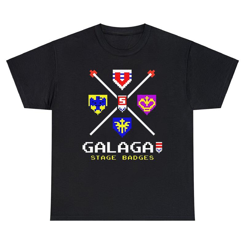 Arcade Galaga Video Game Retro Vintage 80s Invader Space Gaming Alien T shirt For Unisex Cool Vintage Cotton Gift Idea Clothes