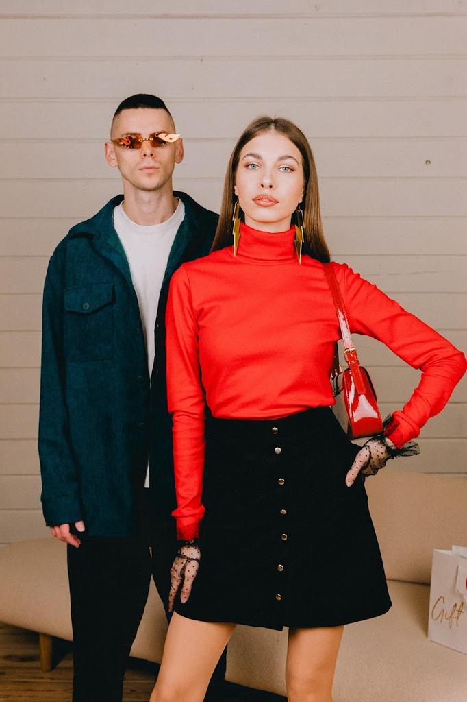 Mini Skirt – Women's Versatile Suede Skirt with Front Button Closure, Any Season, 8412-087 HC