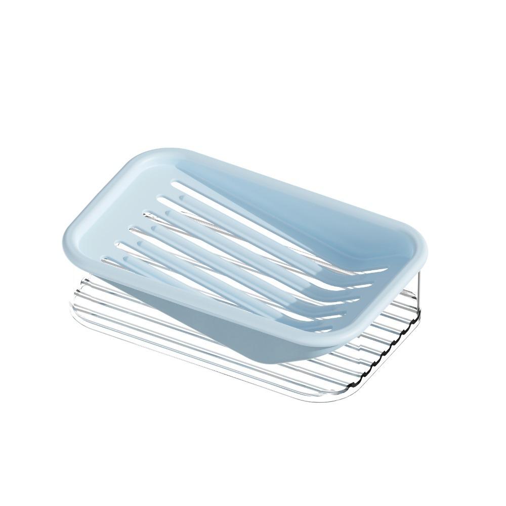 Durable Double-Layer Soap Box Plastic Slanted Drainage Soap Dish Waterproof Thickened Soap Storage Holder Bathroom