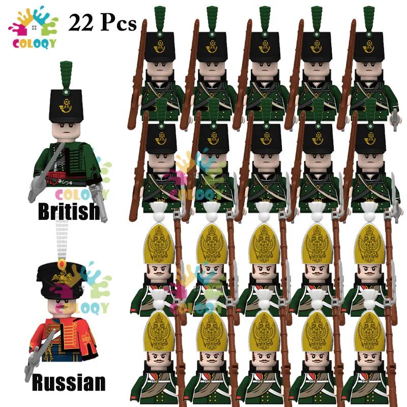 Kids Toys 22Pcs/10Pcs Napoleonic Wars Military Soldier Building Blocks Imperial Navy Figures Toys For Kids Birthday Gifts