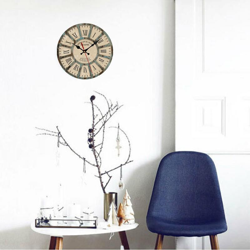 12" настенные часы деревянные для дома кварцевые большие винтажные деревенские аналоговые 30 см