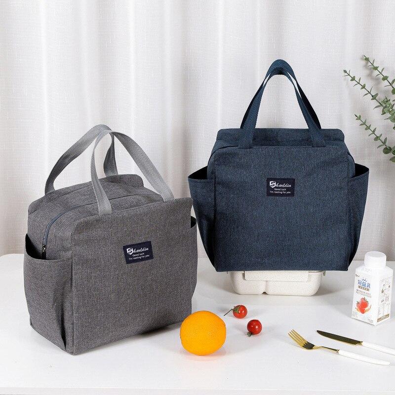 Большая вместительная сумка-холодильник Oxford Portable Zipper Thermal Lunch Bags Изолированная сумка-холодильник для кемпинга и пикника