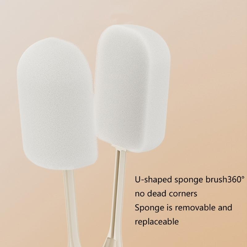 Space Saving Hangable Cup Cleaning Tool With Duals Brush Head Drinkware Scrubber For Office Home And Outdoor Use