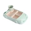 IMDU Infant Plate, Car Green, 2 Tableware + Milk Cup + Stand, Popular Korean Parenting Items