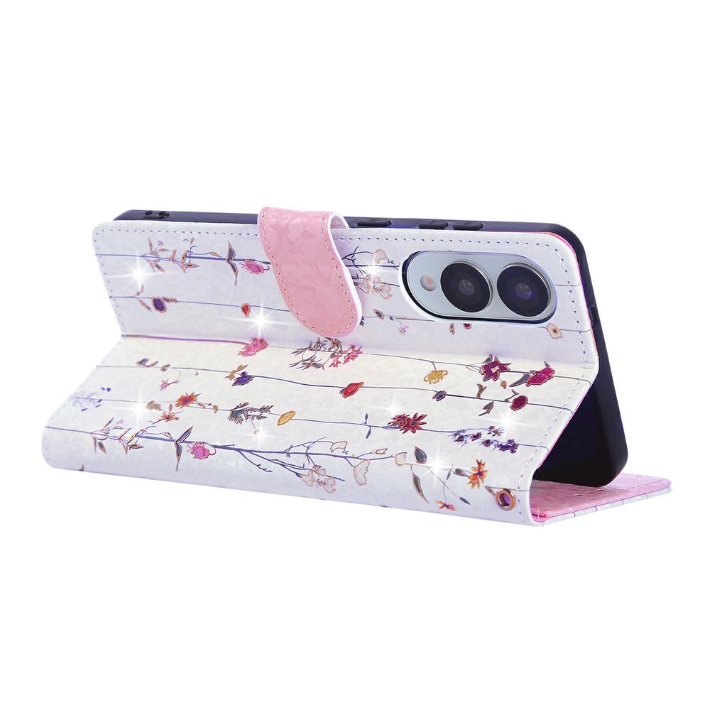 Для Samsung Galaxy S25 Edge Чехол с блокировкой RFID Кожаный чехол для телефона с цветами