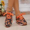 Модные милые туфли на Хэллоуин 2024 Осень Новые Персонализированные Голова тыквы Удобные спортивные и повседневные женские вулканизированные туфли