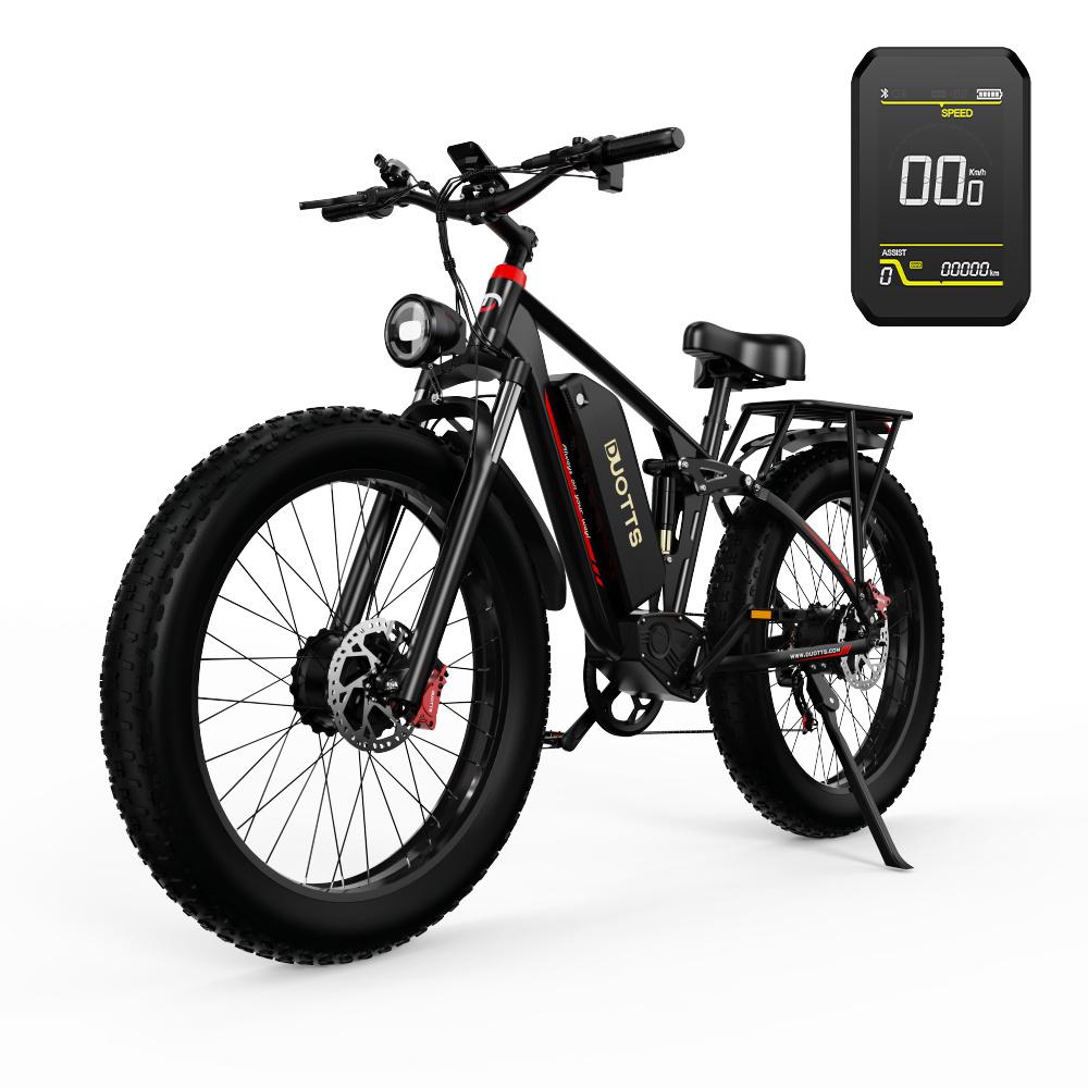 DUOTTS S26 Electric Bike 750W Motor, 48V 20Ah Samsung Battery, 120KM Range, IP55 Waterproof, 55° Climbing