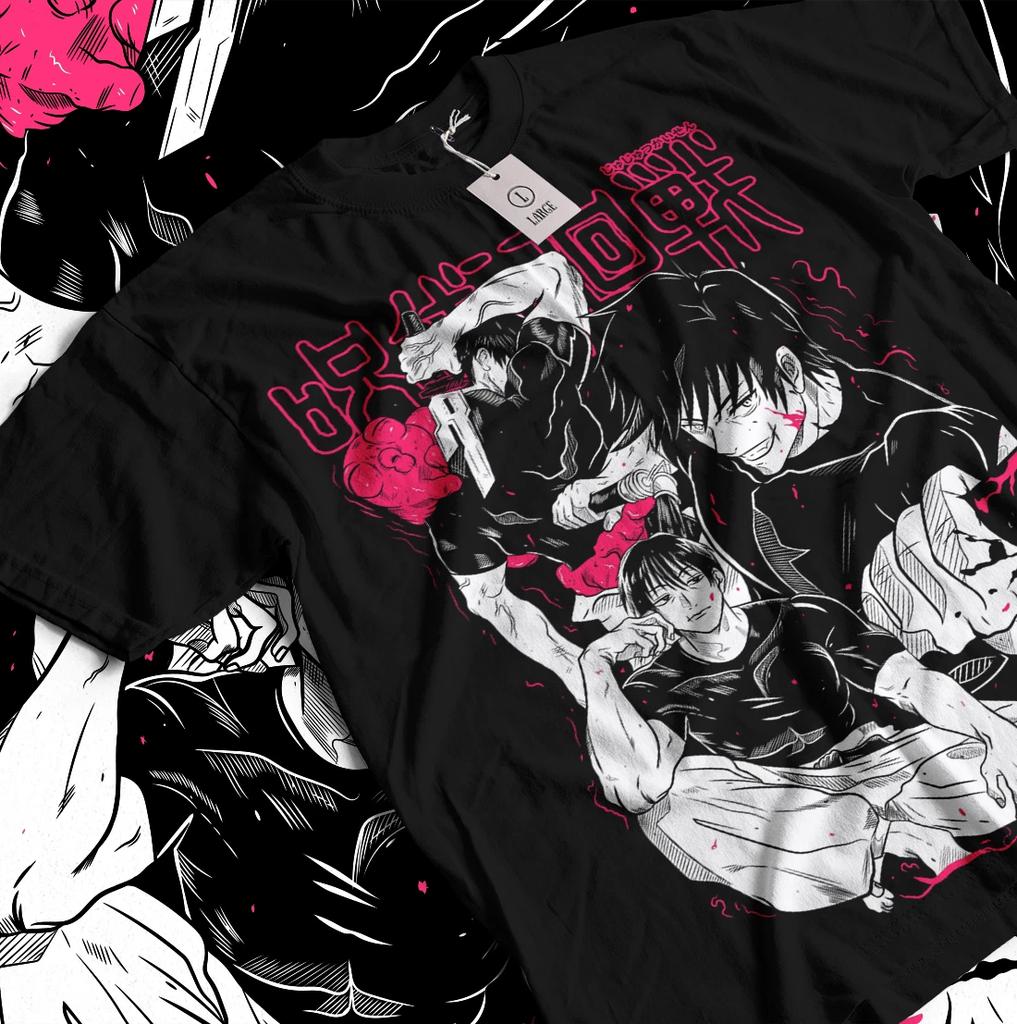 Футболка Jujutsu Kaisen Fushiguro Toji Gojo Anime Horror Gift Shirt, футболка всех размеров