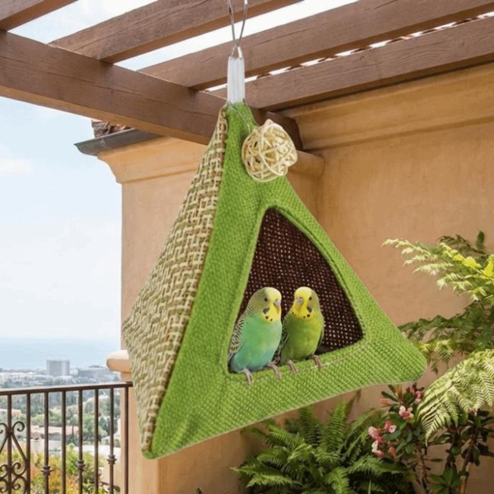 Cooling Mat Parrot Birdhouse Breathable Net Bird Hammock Summer Cooling Nest Hiding House