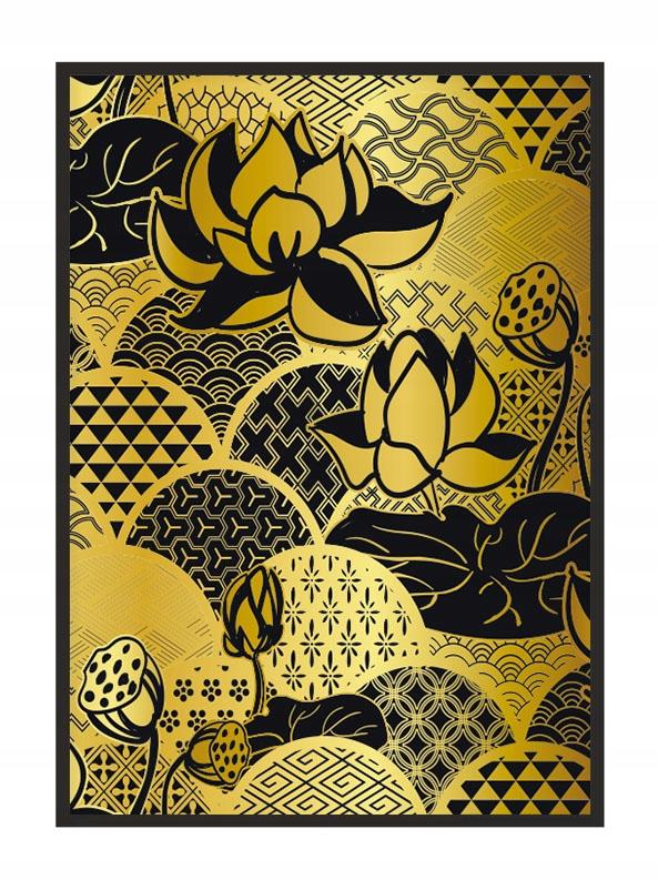 Obraz plakat w ramie 53x73 cm złoty p1877