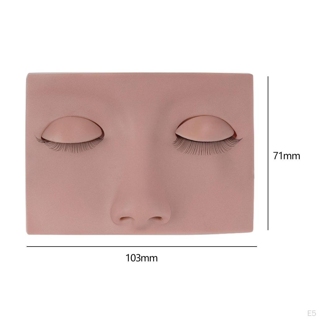 Голова манекена для ресниц Портативная учебная макияжная терапия для век Умывание лица