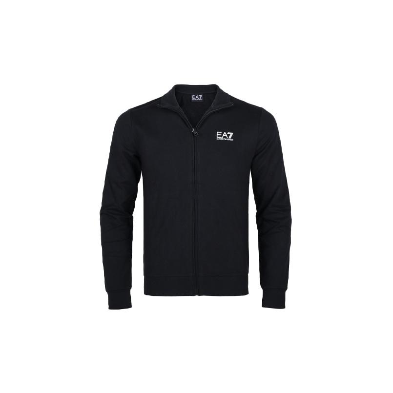 EMPORIO ARMANI EA7 Men Logo Print Stand Collar Casual Jacket Black 8NPM01-PJ05Z-1200