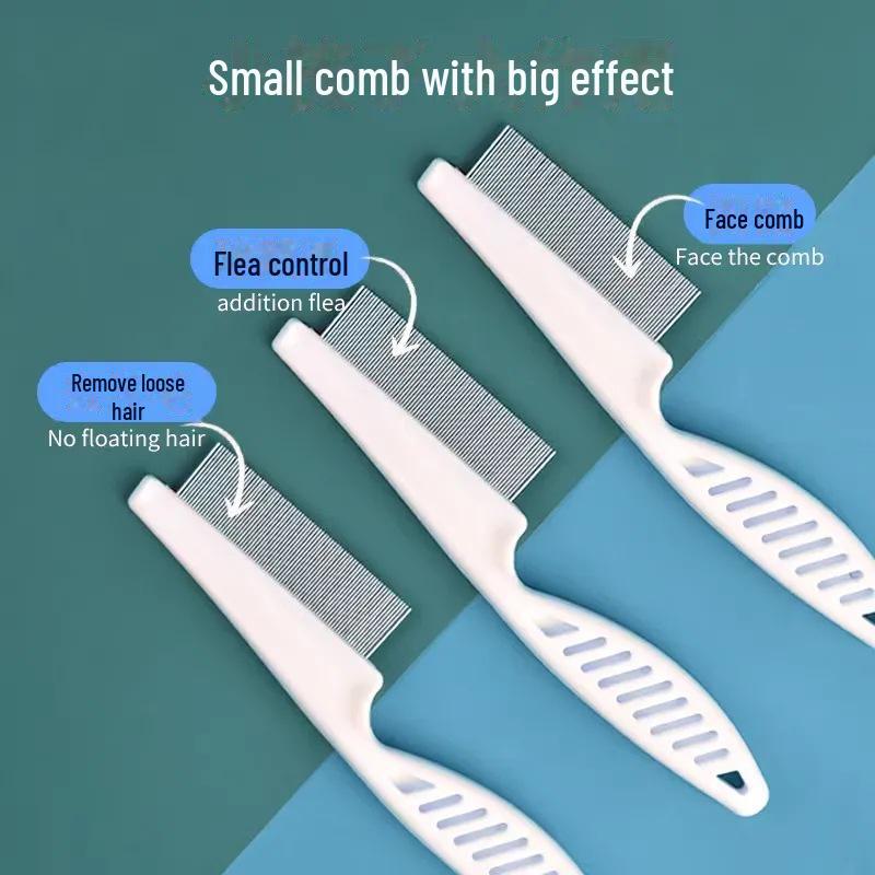 Pet Flea Removal and Grooming Comb: Dense Tooth Steel for Cats & Dogs