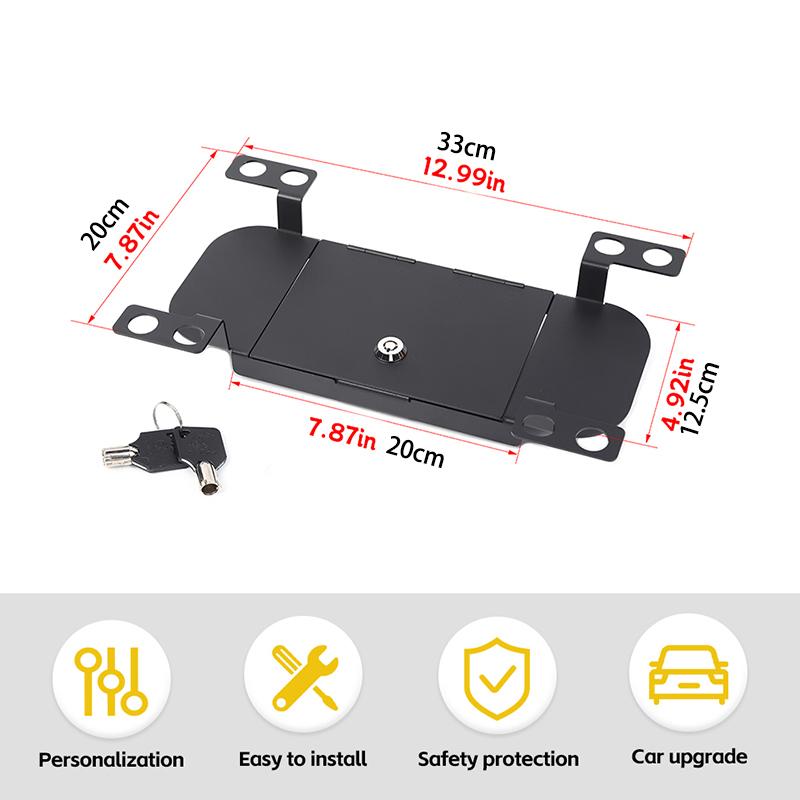 Отсек для хранения на заднем сиденье, сейф с замком для ключей для Dodge RAM 2009-2018 гг., аксессуары для хранения и уборки салона