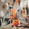 Halloween Skeleton Animal Decoration Creepy Cat/Dog/Bird/Rat/Goat Head Plastic Bones for Courtyard Graveyard Halloween Decor