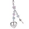 Handmade Bowknot Phone Chain Heart Pendant Keychain Rose Flower Charm Phone Lanyard Straps Acrylic Keyring Bag Ornament