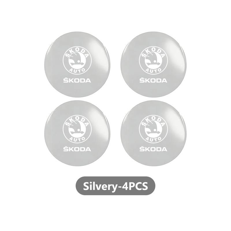ZDVK6 4pcs 56mm Car Wheel Center Hub Cap Stickers Car Styling Accessories For Skoda Fabia 1 2 Octavia a7 RS Superb Rapid Yeti Karoq