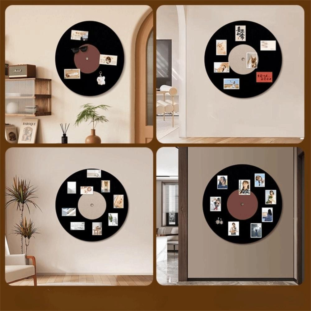 Round Record Pattern Felt Board Music Wall Decoration Message Board Study Dormitory