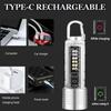 Portable Super Bright Zoom LED Keychain Flashlight Built-in 18650 Battery Type-C Rechargeable Torch Outdoor Camping Lamp
