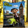 Плед с принтом из сериала «Мистер Бин». Идеально подходит для дивана, кровати, путешествий, использования на открытом воздухе. Можно стирать в машине. Уютный, прочный.