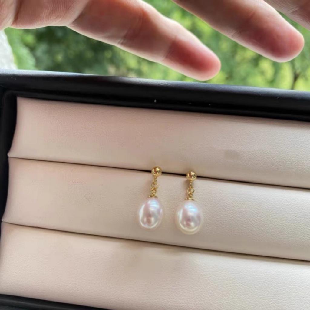 Серьги с жемчугом в форме капли воды женские 2024 новые трендовые темпераментные серьги в стиле барокко серьги с серебряной иглой легкая роскошь ниша оптом