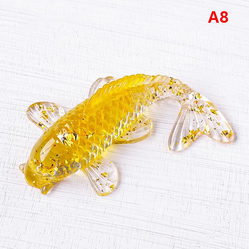 Каменная Галька Фигурка Счастливый Карп Кои Смола Мини Кварц Фантазийная Статуэтка Карпа Домашний Декор Настольное Украшение Подарок