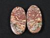 28Cts.Natural Leopard Skin Jasper Matched Pair Handmade Gemstone 11X30X04 MM SK-793