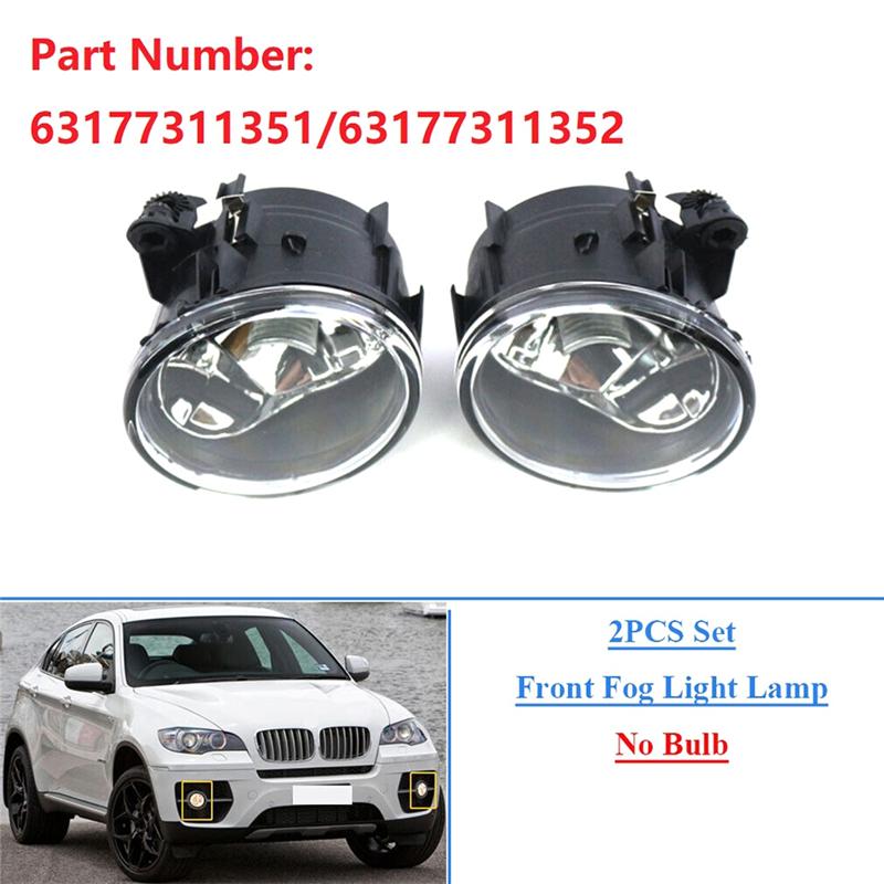 2PCS Set Front Fog Light Lamps Without Bulb Fit For BMW X6 E71 E72 LCI 2013-2015 63177311351 63177311352