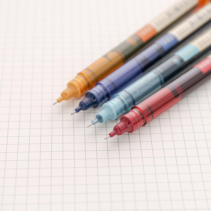 Point Stone Straight Liquid Roller Pen Цветная ручка с нейтральными чернилами Автоматическая ручка для студента Ручка с иглой для письма Ручка для подписи