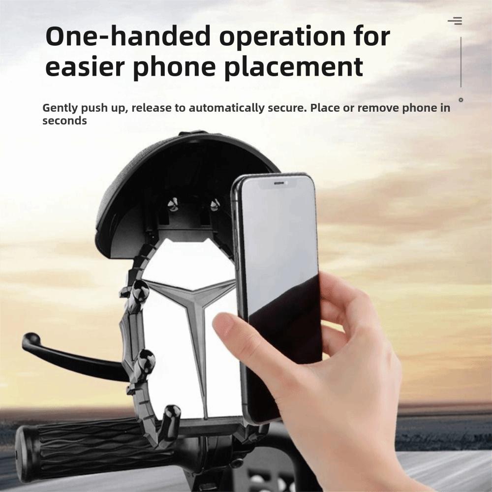 Rotatable Motorcycle Phone Holder Waterproof Sunshade Bicycle Phone Holder Anti-Shake Stable Mount Shockproof Phone Mount