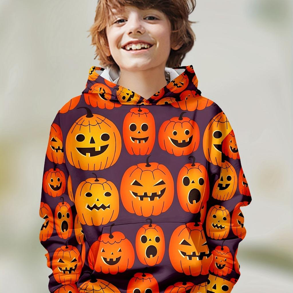 Kids Clothes Boys Hoodies Long Sleeve 3D Christmas Print Festive Atmosphere Girls Clothes Kids Spring Fall Tops Boys Clothing