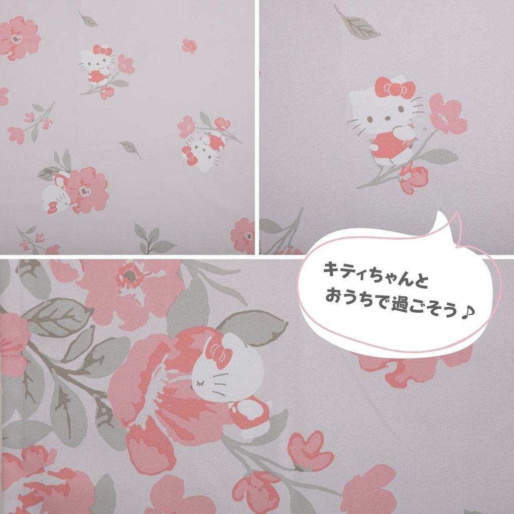 Sanrio Комплект штор блэкаут Hello Kitty 1st Class шириной 100 x длиной 200, степень затемнения персонаж [Сделано в Японии], 2 шт., см, 99,99%, Стираемые,