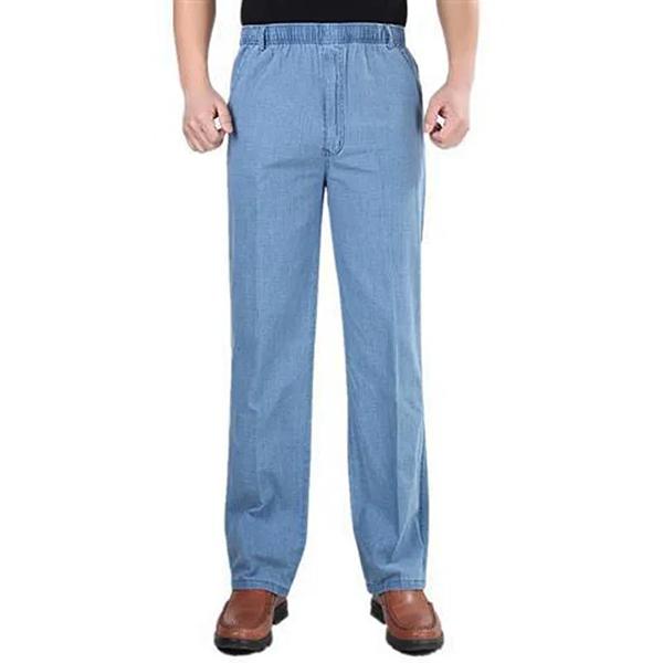 WTEMPO XL-5XL Весна Лето Осень Зима Однотонные Повседневные Длинные Брюки Мужские Хлопково-Льняные Эластичные Средняя Посадка Большой Размер Дышащие Свободные Карманы Брюки