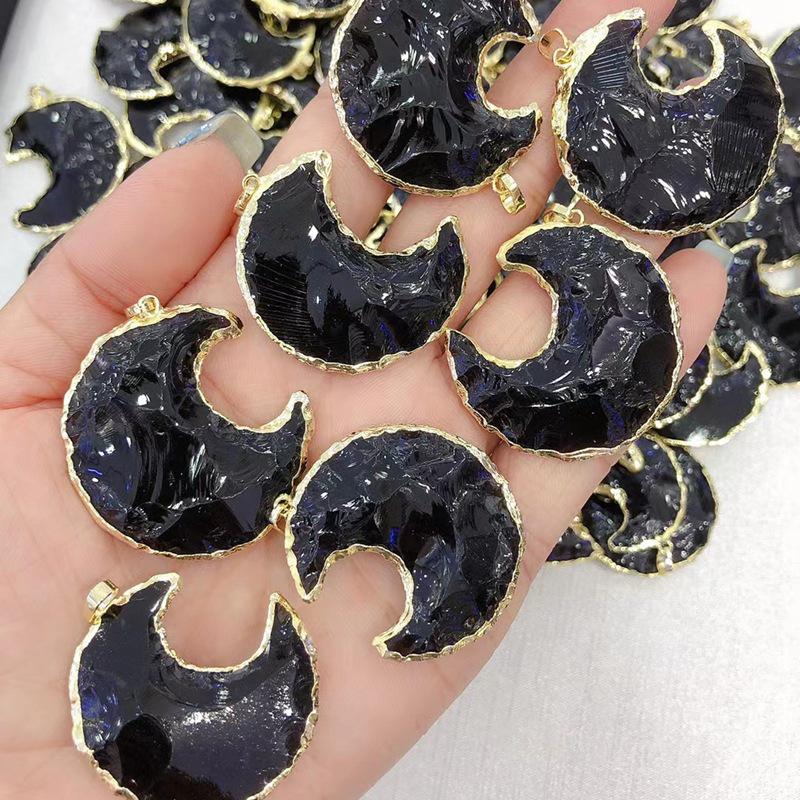 Yasa Jewelry Подвеска Звезда Пентаграмма из Натурального Обсидиана