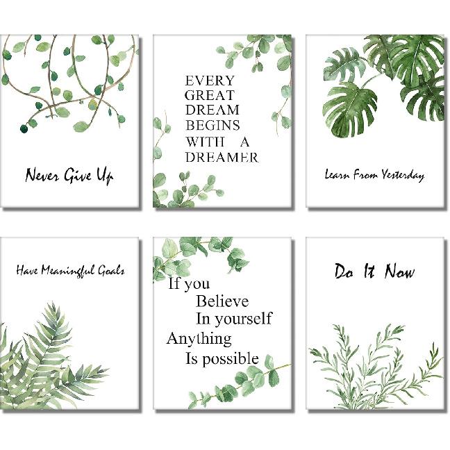 Phieoixs 6Pcs piring Quotes Classroom Decorations - Posters for Wall Decor for Pre School, Elementary and Middle School Themes, 8x10inch Unframed