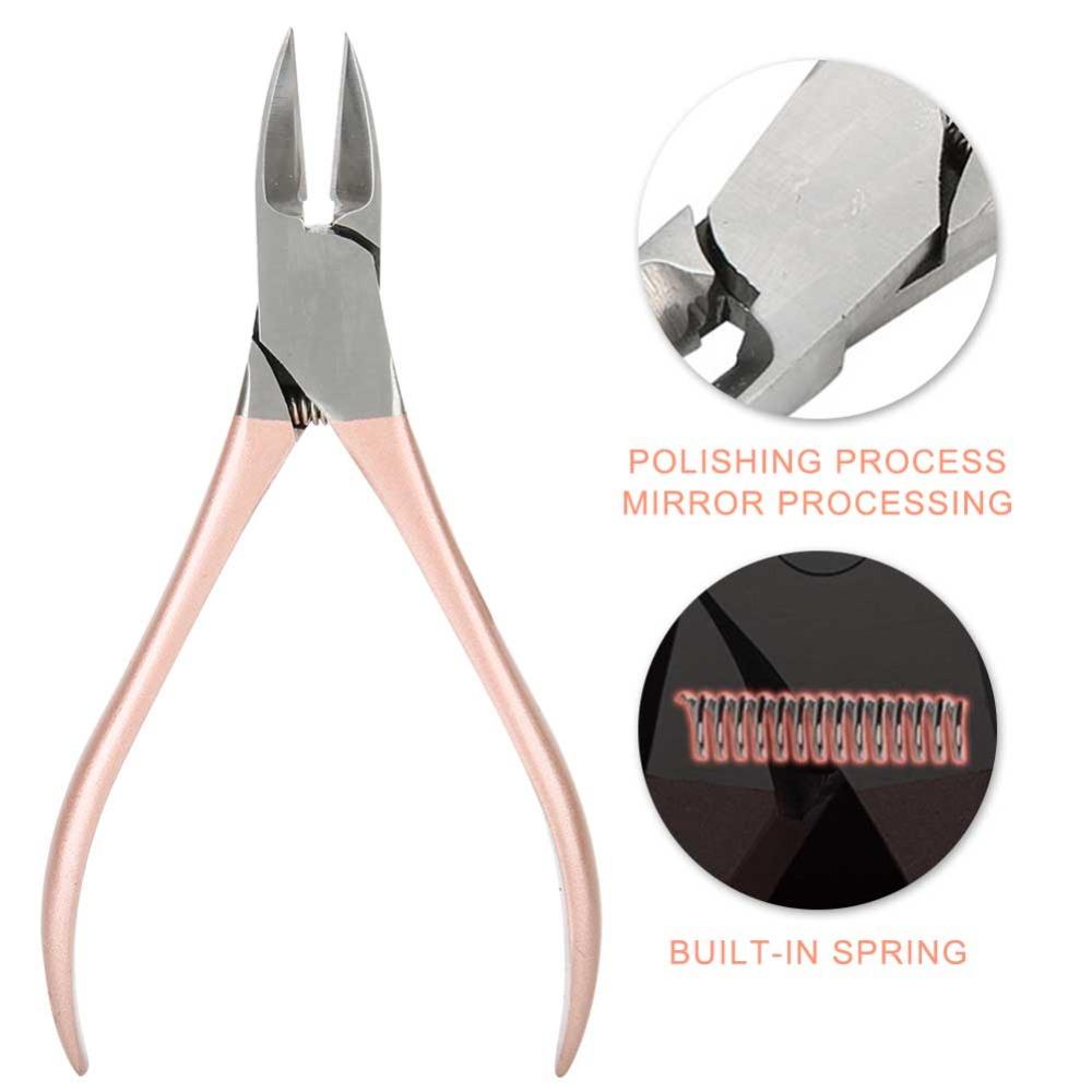 Rose Gold Ingrown Nail Clippers Toenail Trimming Cutter Professional Pedicure Salon Maintenance