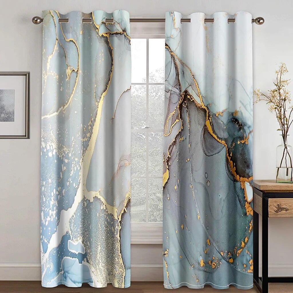 2 панели мраморные шторы розовые, золотые, серые шторы для роскошной спальни, гостиной, кухни, жалюзи с люверсами, верх Cortinas Rideau