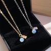 Joyful Moonlight Stone Decorative Necklace Light Luxury, Niche Retro Women's Chinese Style Collarbone Chain New Year's Gift