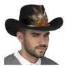 Ковбойская шляпа - Disfrazzes - Универсальный размер - Многоцветный - Оригинальный стиль - С перьями