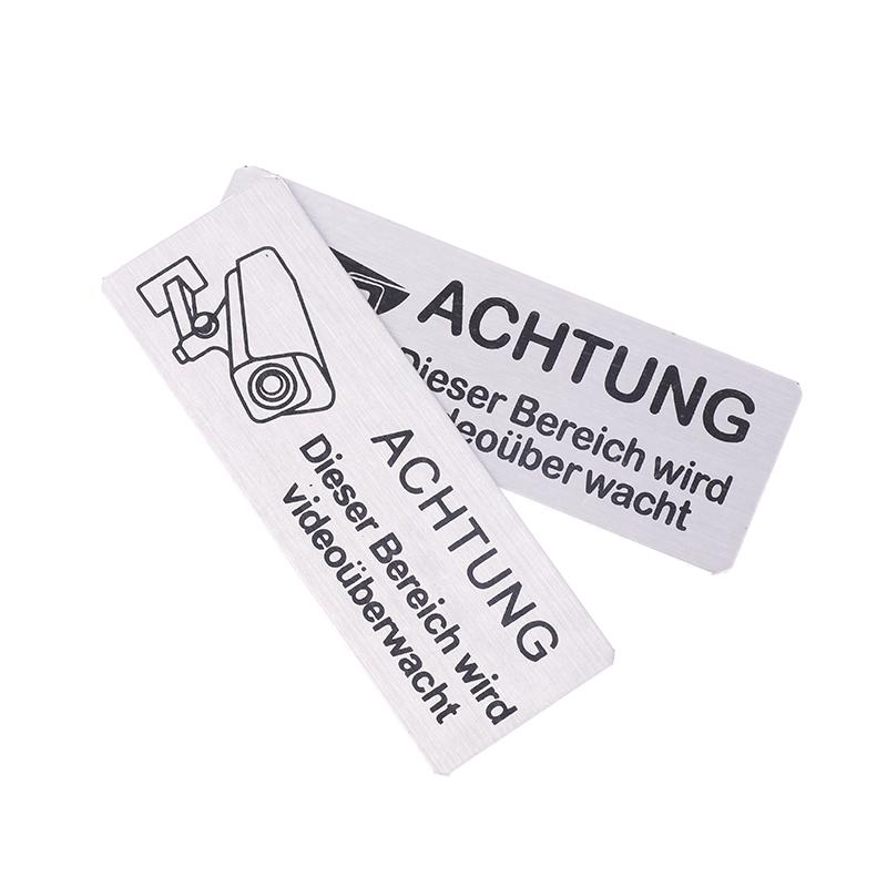 Внимание Видеонаблюдение Наклейка На Стену Наклейка Металлическая Домашняя Дверь Двор Сад Декор Для Дверной Панели Пространство Наклейка С Клеем