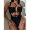 Europe and The United States Sexy One-piece Swimsuit Female Straps Hollow Than Swimsuit