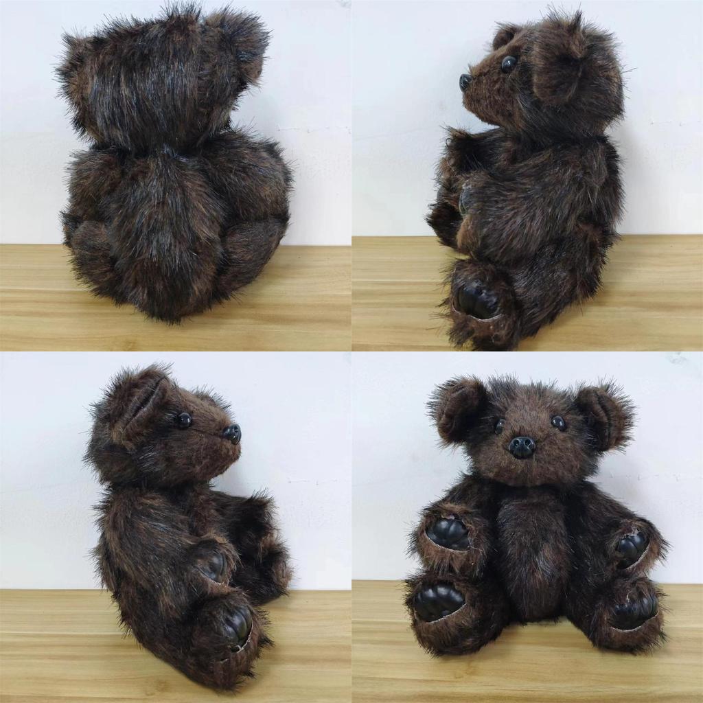 30cm Height Short Plush Teddy Bear Adjustable Raccoon Stuffed Animal