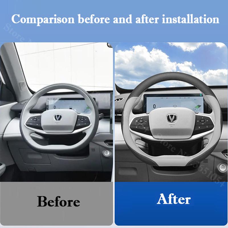 Для Changan UNI-Z 2026 2026 2026 Ультратонкий Чехол на Руль Автомобиля Всесезонный Универсальный Противоскользящий Впитывающий Пот Кожаный Чехол